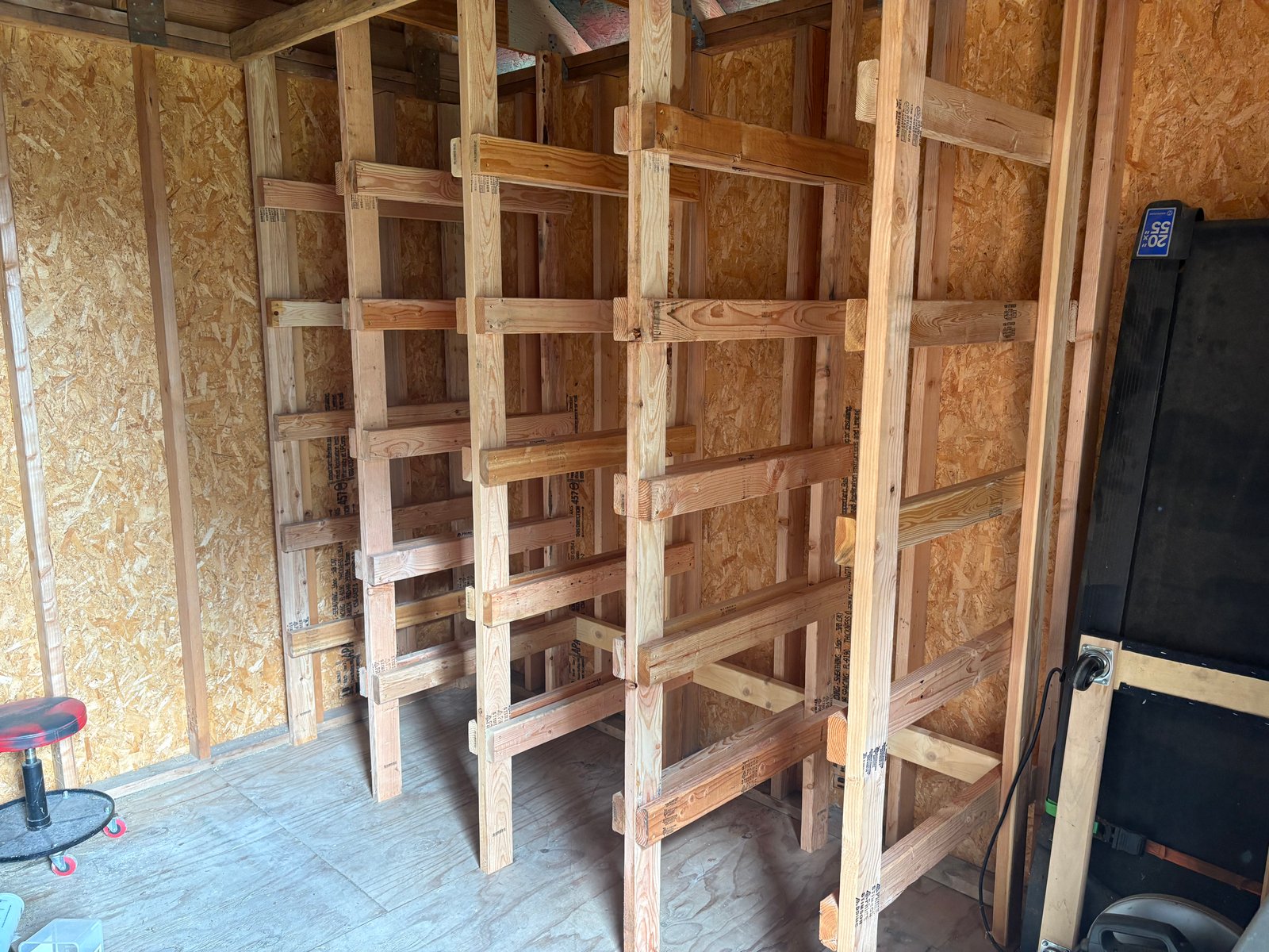 27-gallon tote storage rack